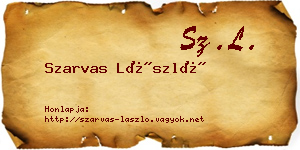 Szarvas László névjegykártya