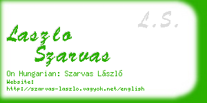 laszlo szarvas business card