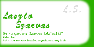 laszlo szarvas business card